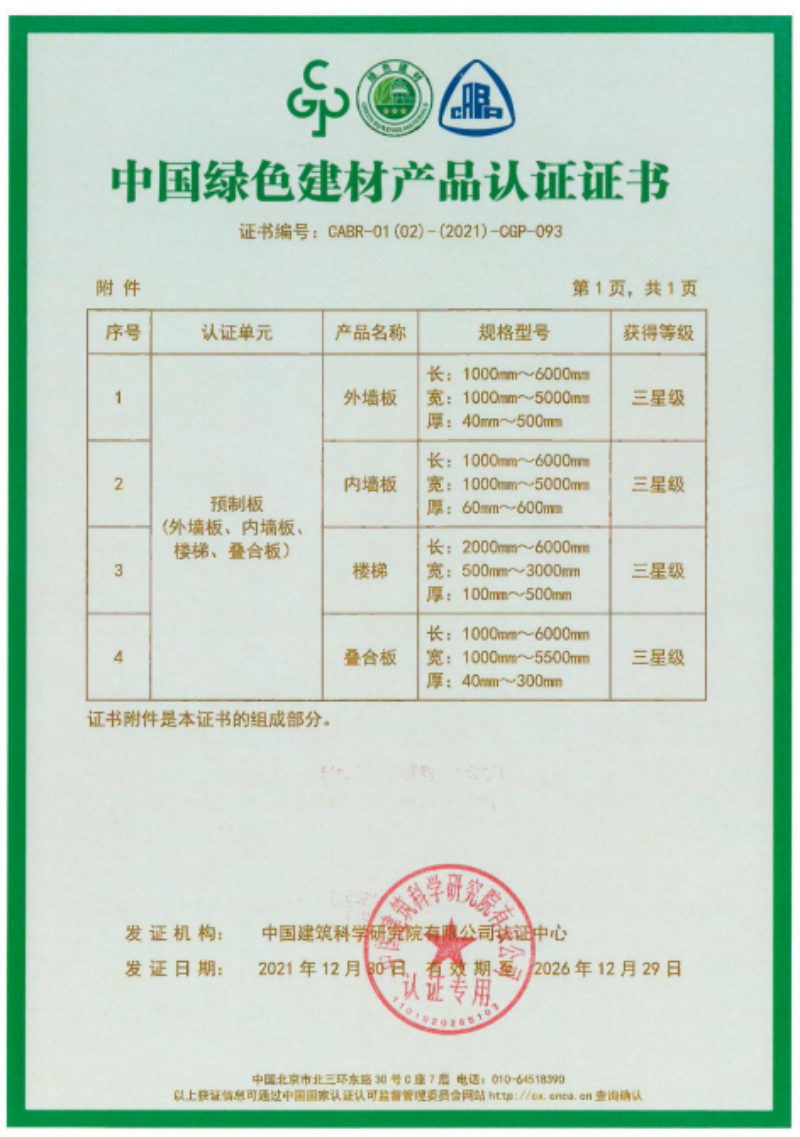 荣华建科顺利通过山东省首批装配式 建筑预制构件绿色建材三星级认证(图2)